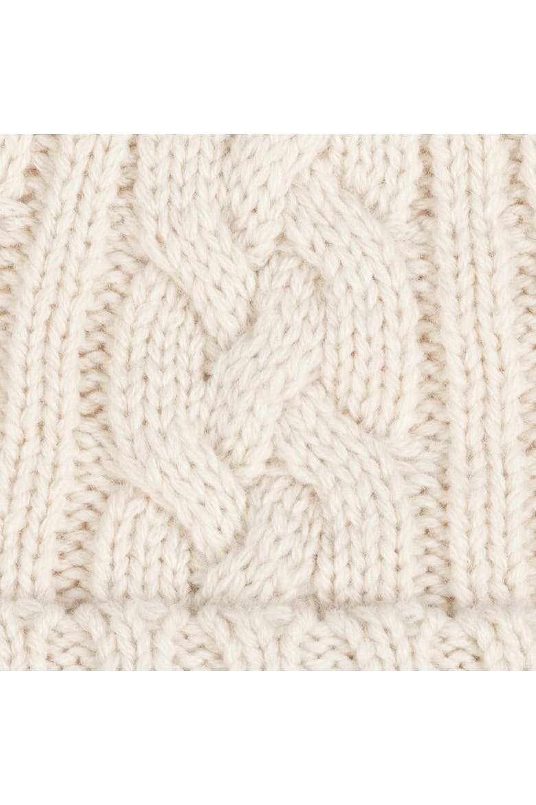Recycled Cable Beanie, Alternate, color, Chic Cream