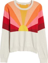 Marine Layer Icon Intarsia Sunset Cotton Sweater