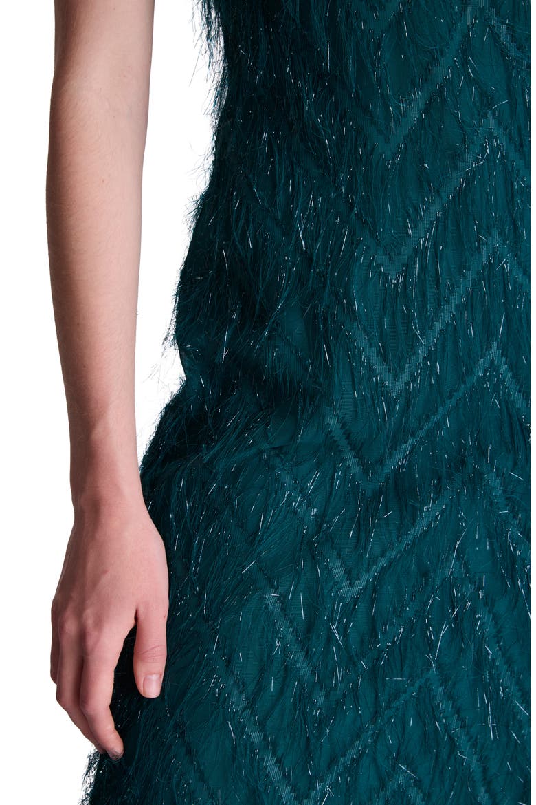 Fringe Racerback Midi Sheath Dress, Alternate, color, TEAL DUSK