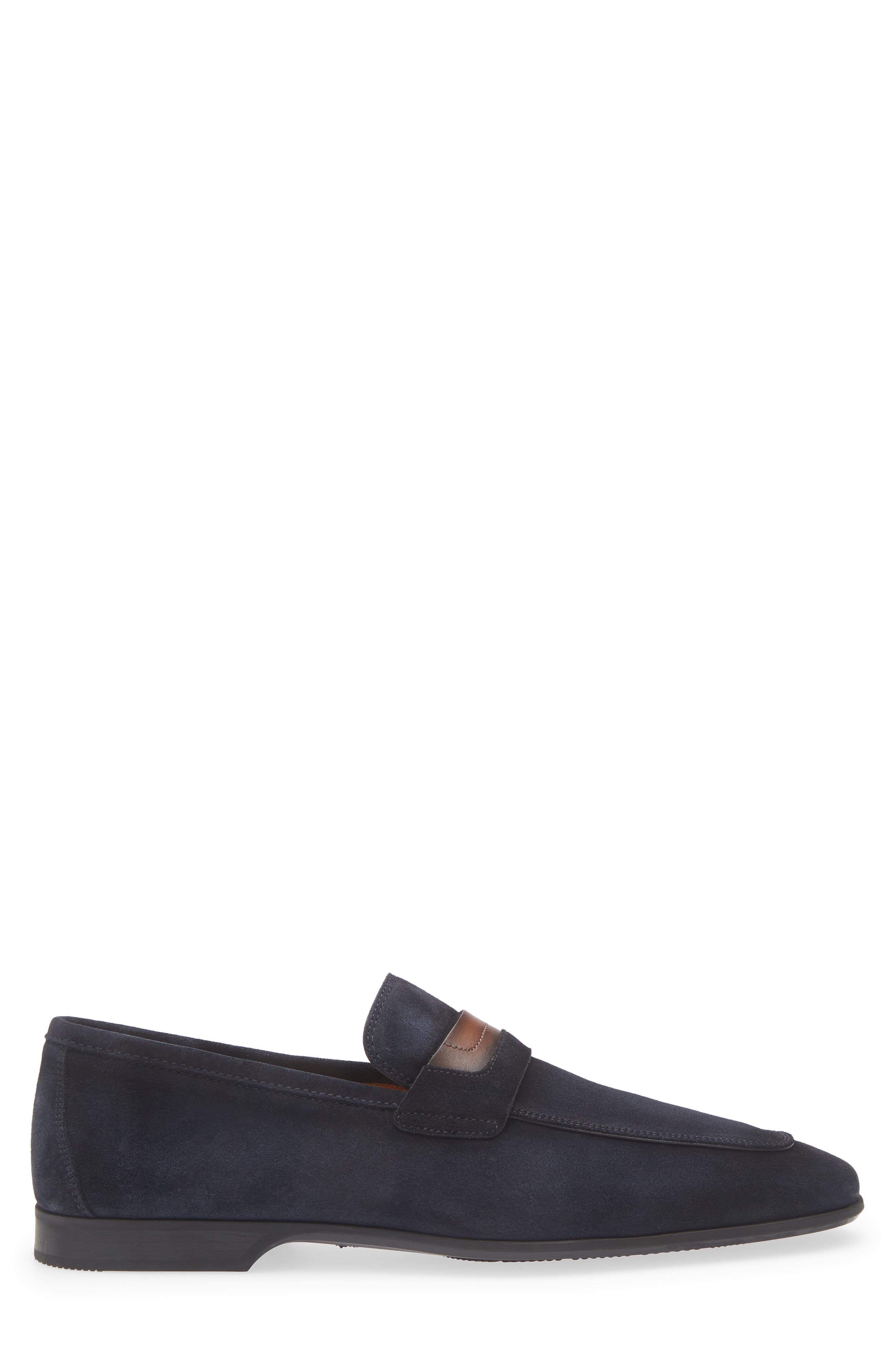 Ratan Loafer, Alternate, color, NAVY SUEDE / LENO