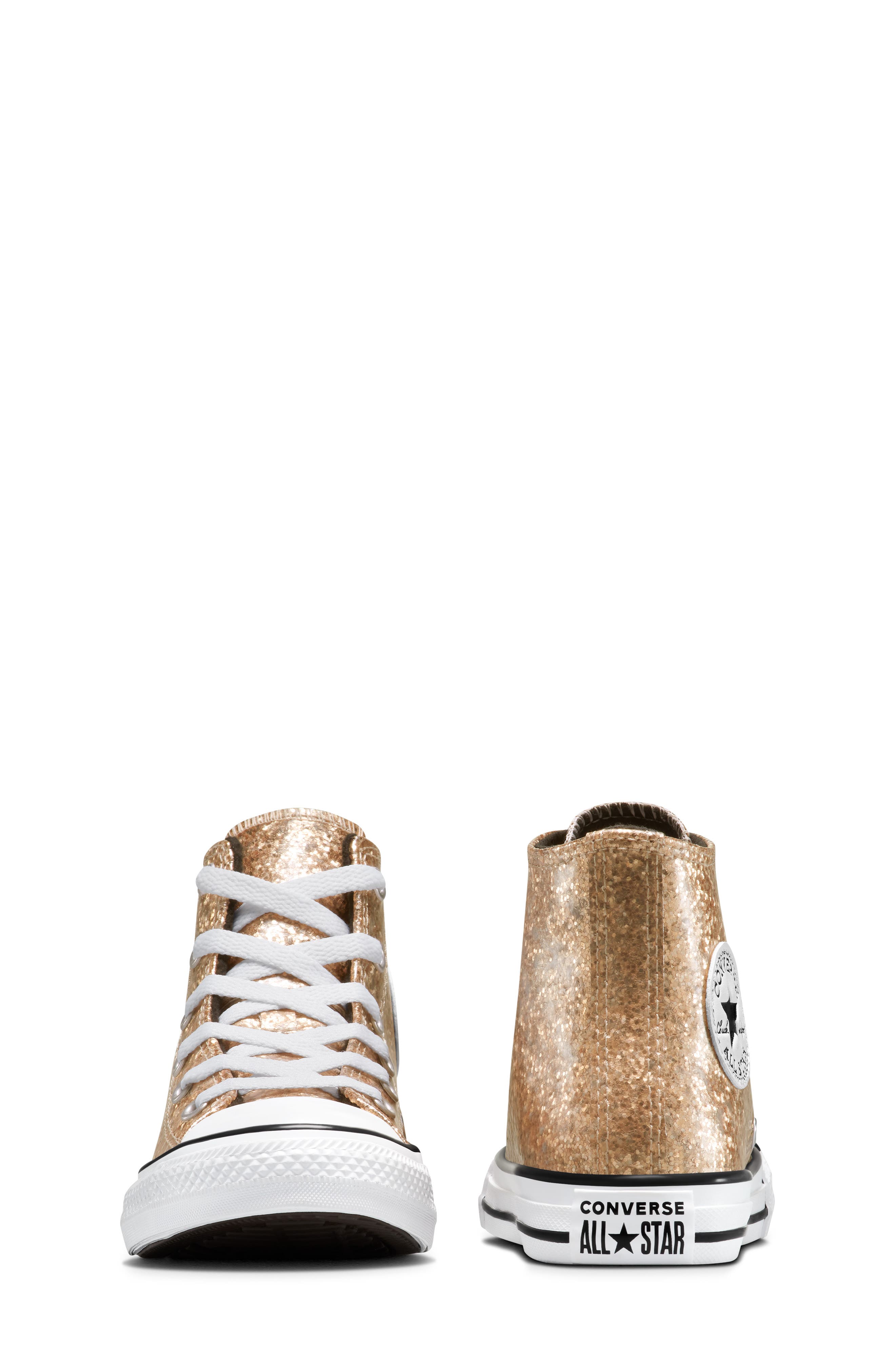Converse Kids' Chuck Taylor All Star Glitter High Top Sneaker, Alternate, color, 