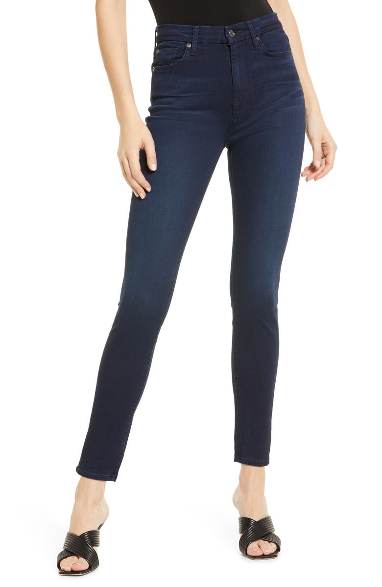 7 For All Mankind <sup>®</sup> 'Slim Illusion Luxe' High Waist Ankle Skinny Jeans, Main, color, 