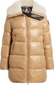 Save The Duck Bonita Faux Shearling Collar Puffer Jacket
