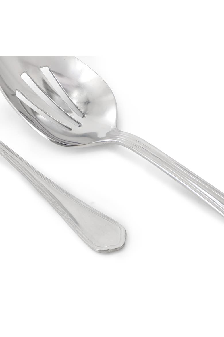 45 Piece Stainless Steel Flatware and Serving Set, Alternate, color, Silver