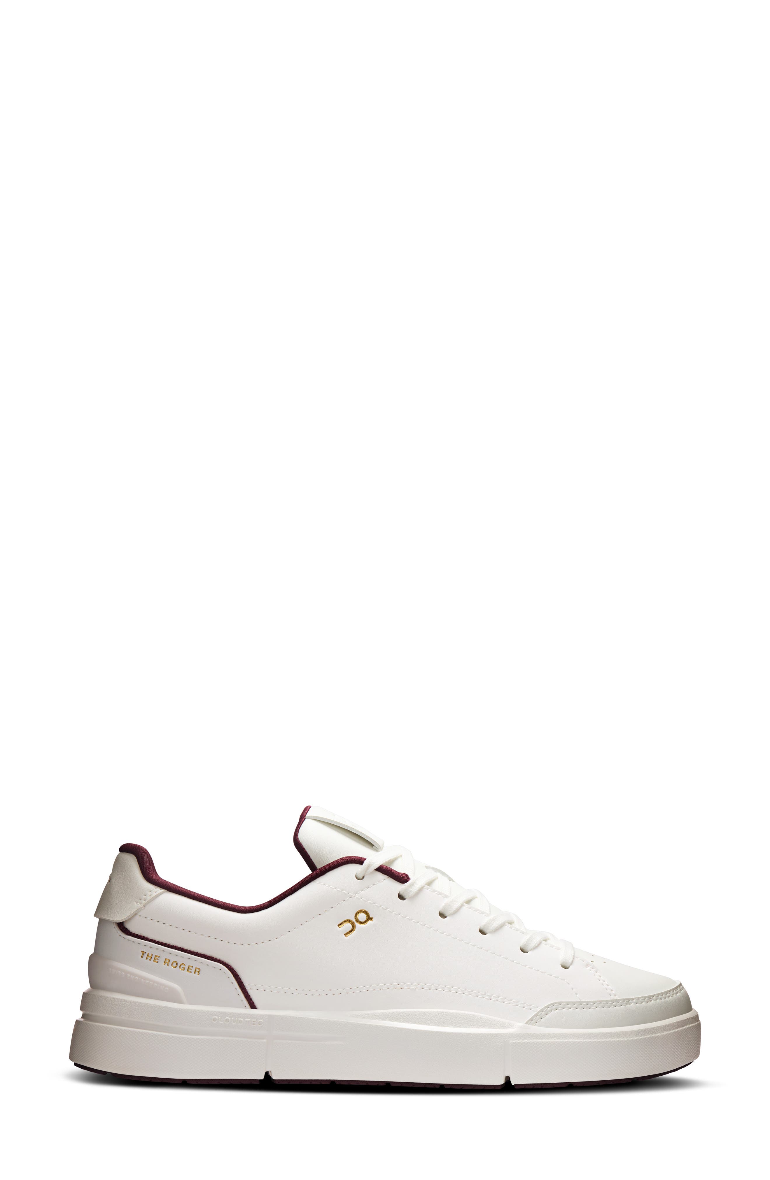 On THE ROGER Centre Court Tennis Sneaker, Alternate, color, Ivory/ Maroon