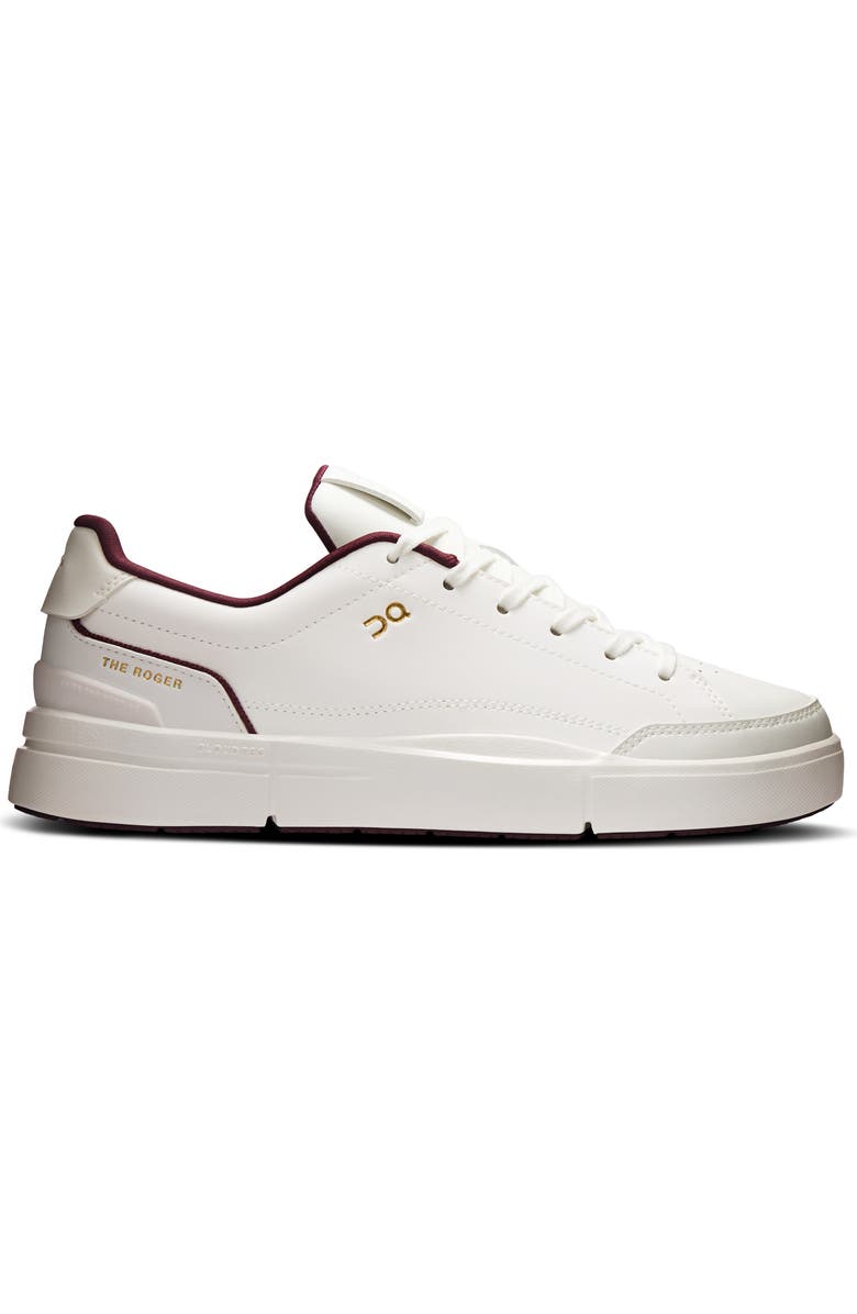 On THE ROGER Centre Court Tennis Sneaker, Alternate, color, Ivory/ Maroon