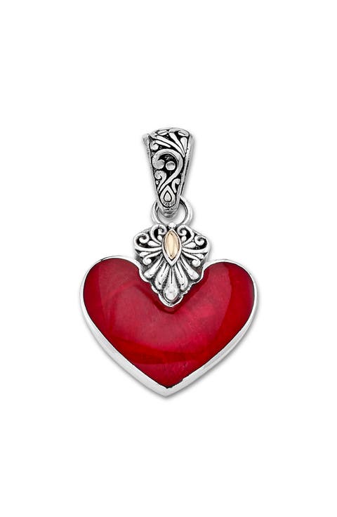 Coral Heart Pendant