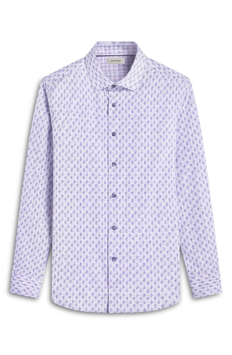 Bugatchi Jimmy OoohCotton<sup>®</sup> Paisley Button-Up Shirt, Alternate, color, Dusty Pink