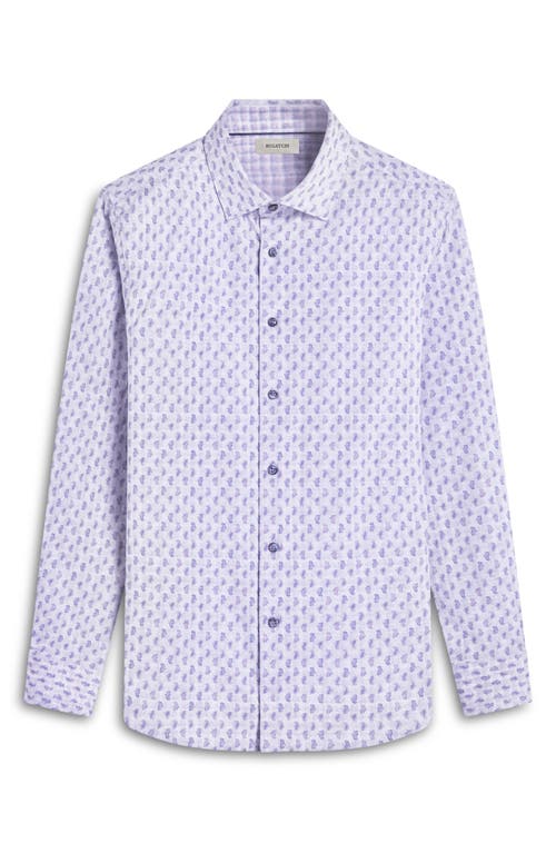 Bugatchi Jimmy Ooohcotton® Paisley Button-up Shirt In Dusty Pink