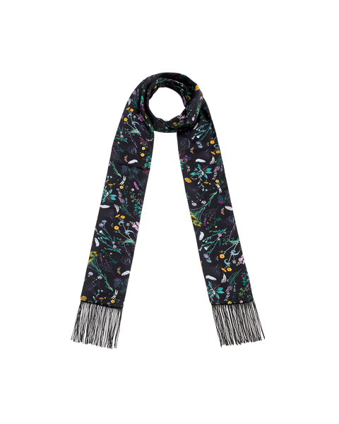 Wilderness Black Silky Scarf