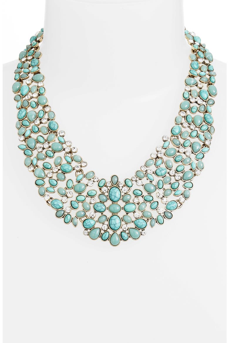 Kew Crystal Collar Necklace, Alternate, color, TURQUOISE