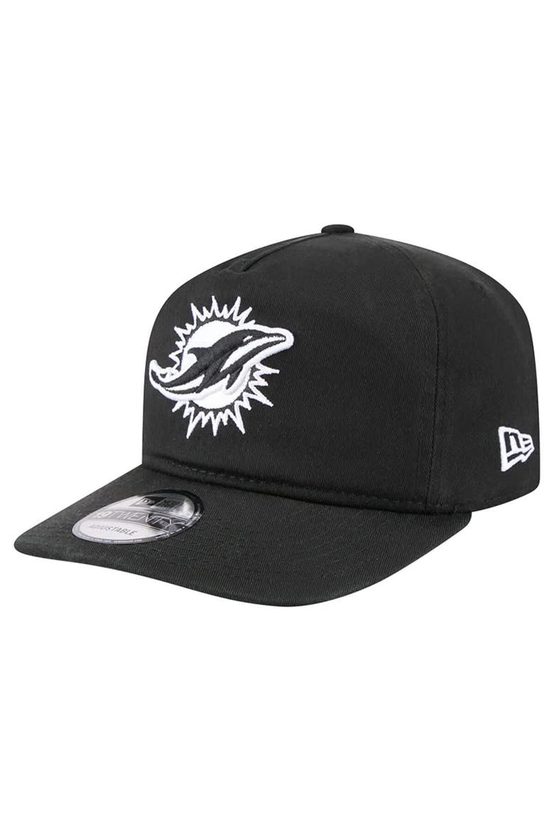 Men's New Era  Black/White Miami Dolphins 19TWENTY Adjustable Hat, Main, color, Black