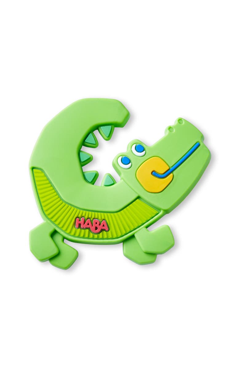 HABA Crocodile Silicone Teething and Grasping Baby Toy, Main, color, Multi