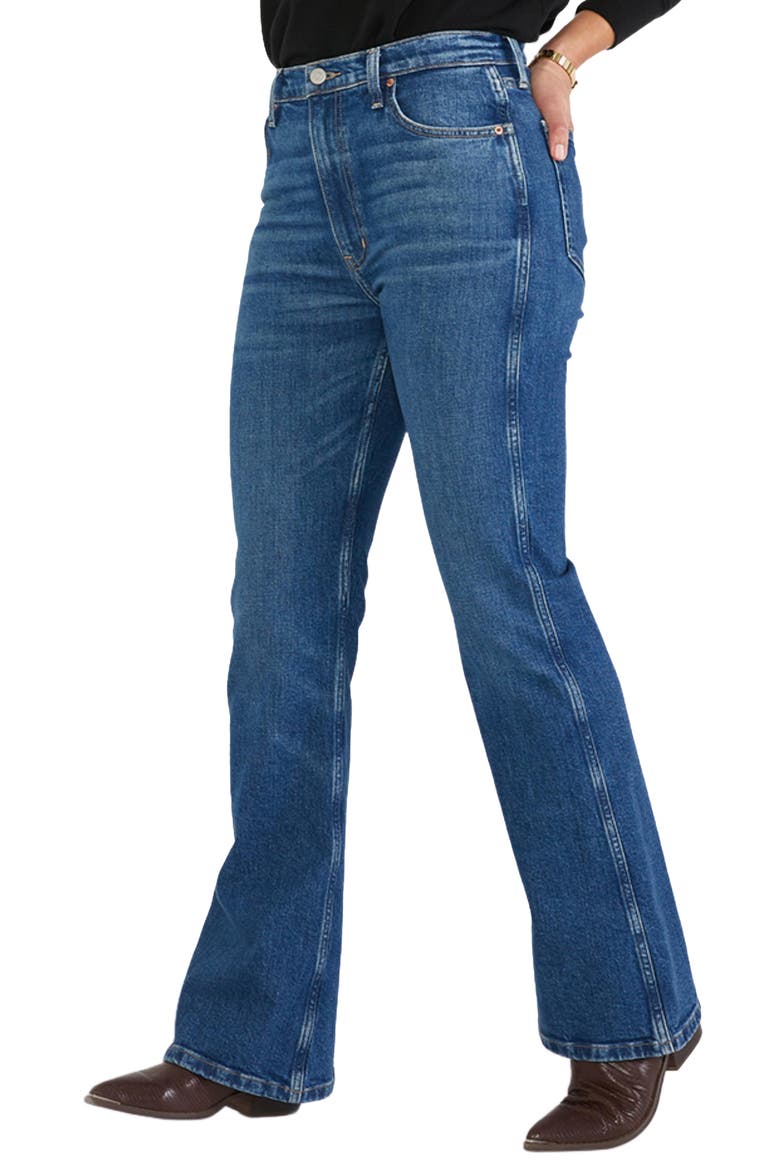 Anya Modern Flare Leg Jeans, Alternate, color, WETLANDS