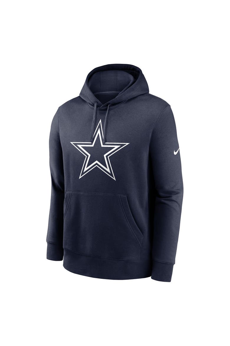 Men's Nike  Navy Dallas Cowboys Fan Gear Club Logo Pullover Hoodie, Alternate, color, Navy