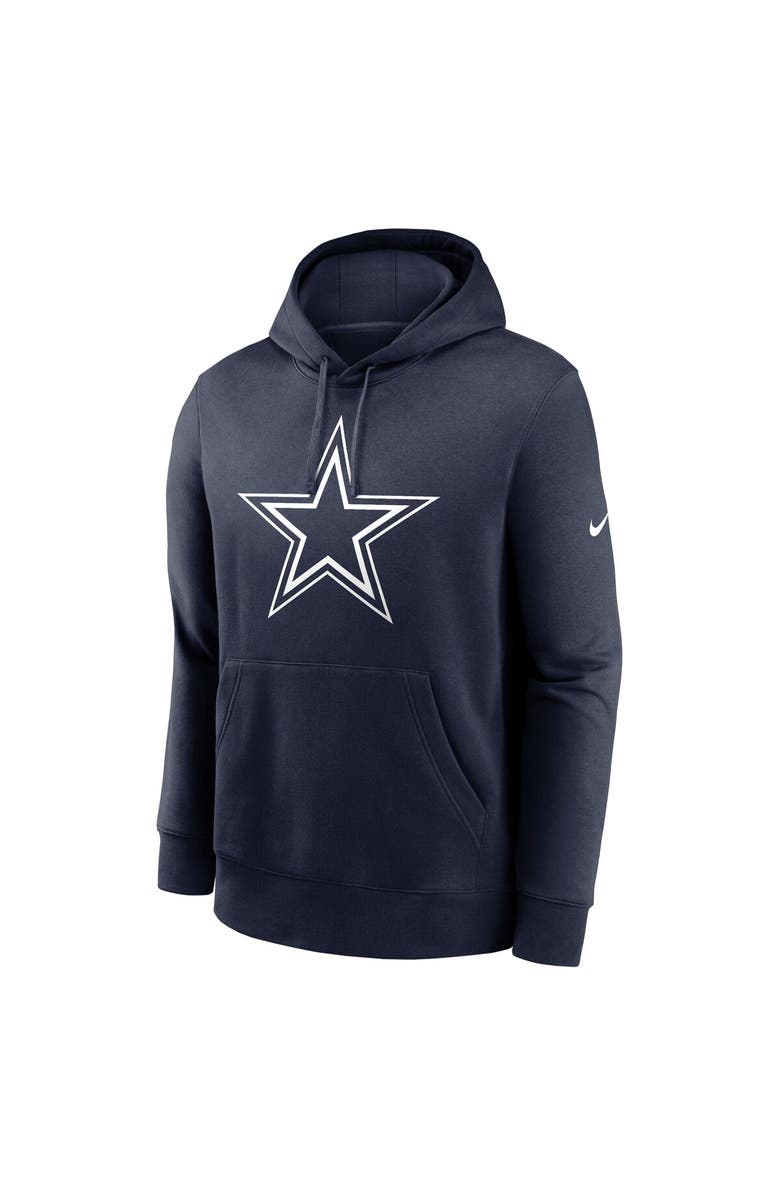 Nike Men's Nike  Navy Dallas Cowboys Fan Gear Club Logo Pullover Hoodie, Alternate, color, Navy