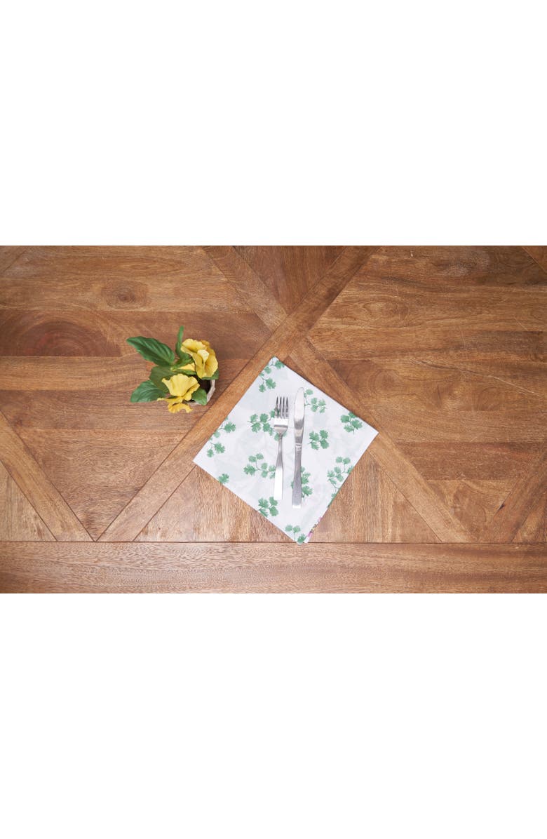 C&F Home Marcy Blooms Cotton Cloth Napkins Set of 6, Alternate, color, Green