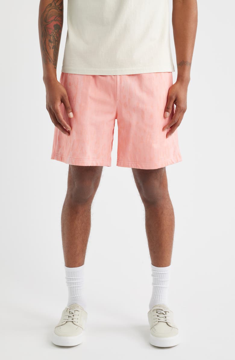SANTO STUDIO Preda Cotton Pull-On Shorts, Main, color, Salmon