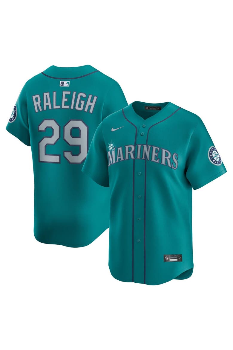 Men's Nike Cal Raleigh Teal Seattle Mariners Alternate Limited Jersey, Main, color, Teal