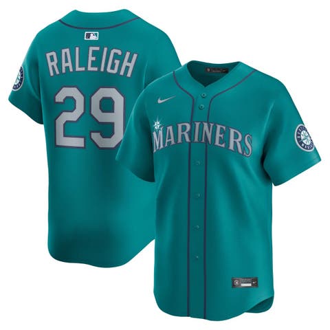 Men
s Nike Cal Raleigh Teal Seattle Mariners Alternate Limited Jersey