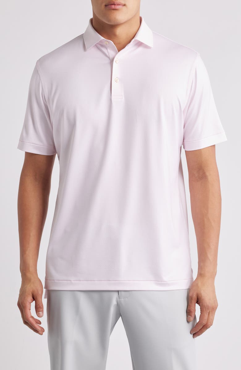 Peter Millar Mick Performance Jersey Polo, Main, color, Palmer Pink