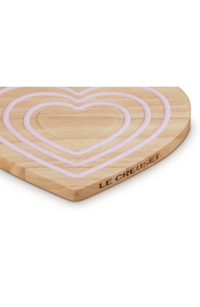 Le Creuset Magnetic Heart Wooden Trivet, Alternate, color,