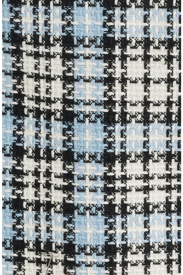 Cecelia Plaid Puff Sleeve Belted Tweed Dress, Alternate, color, BLACK/BLUE MULTI