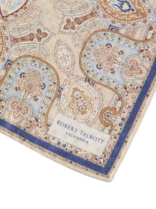 Robert Talbott Collins Reversible Paisley Silk Pocket Square