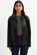 LAMARQUE DENITA | Faux Leather Oversized Bomber Jacket