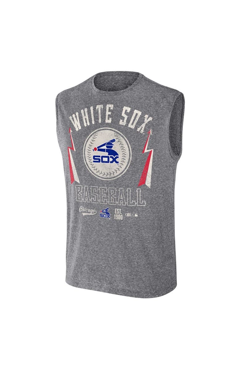 Darius Rucker Collection by Fanatics Men's Darius Rucker Collection by Fanatics Charcoal Chicago White Sox Relaxed-Fit Muscle Tank Top, Alternate, color, Charcoal