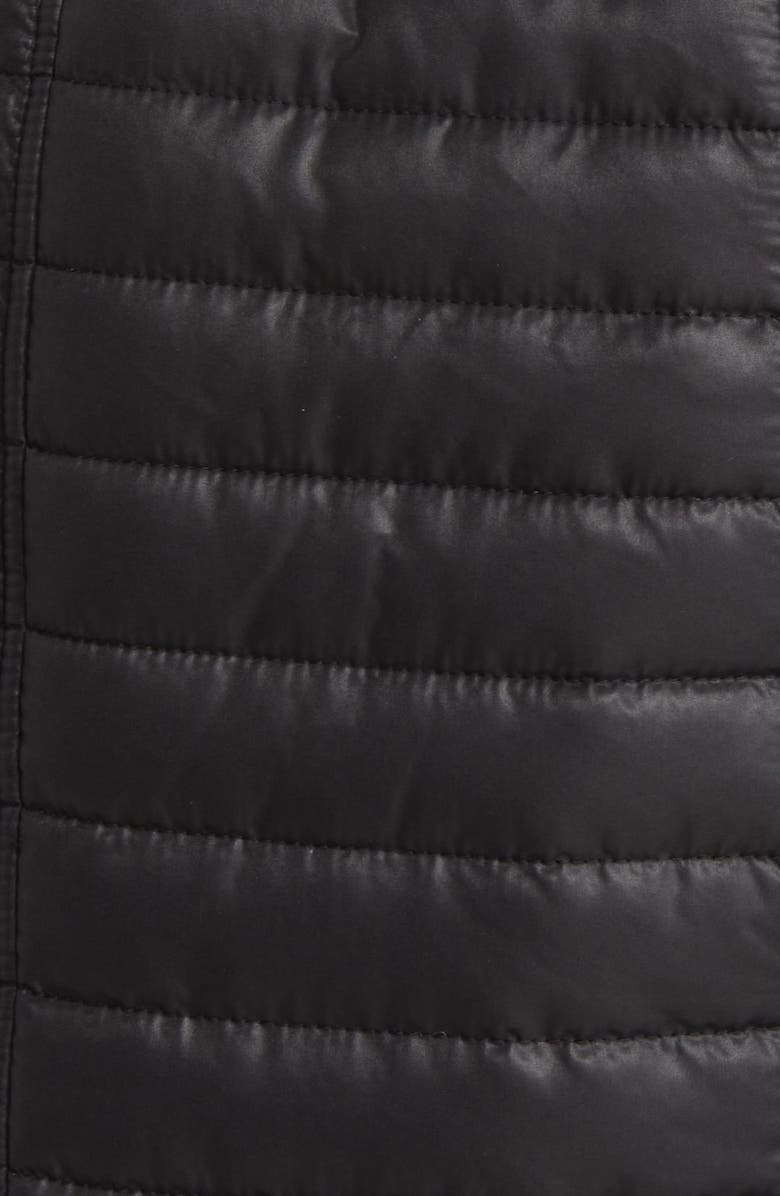 Via Spiga Water Resistant Quilted Trench Coat, Alternate, color, Black