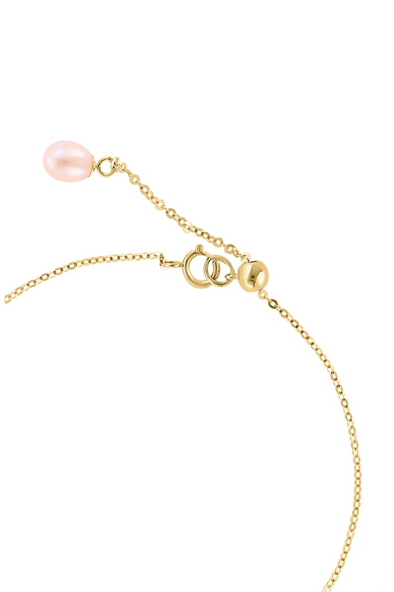 14k Gold Diamond Mother of Pearl & Pearl Bracelet, Alternate, color, WHITE