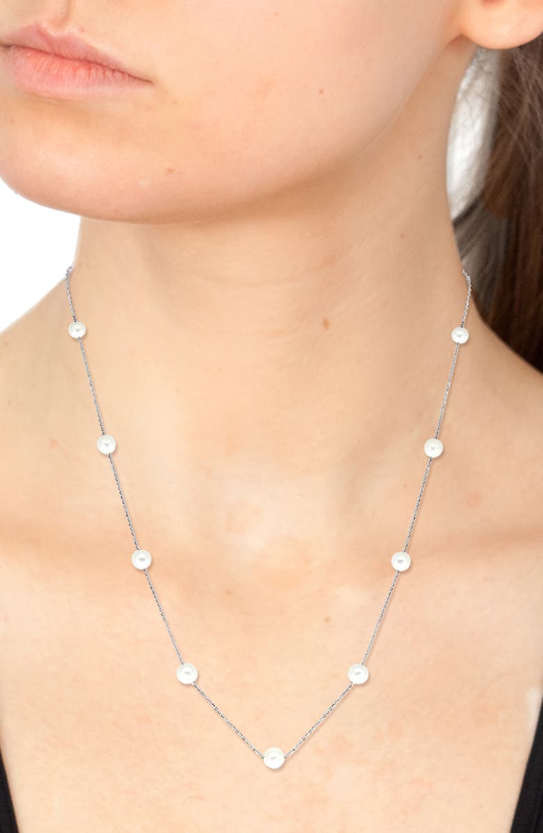 EFFY Sterling Silver & 6-7mm Cultured Freshwater Pearl Necklace, Alternate, color, Silver