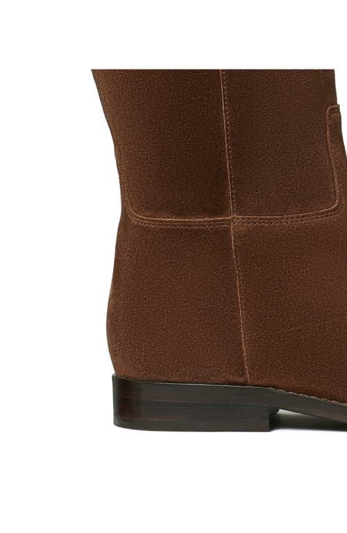 Tory Burch Turnlock Knee High Riding Boot In Brown