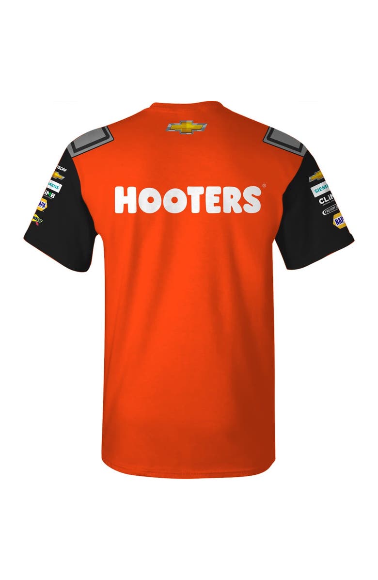 HENDRICK MOTORSPORTS TEAM COLLECTION Men's Hendrick Motorsports Team Collection  Orange/Black Chase Elliott Hooters Uniform T-Shirt, Alternate, color, 