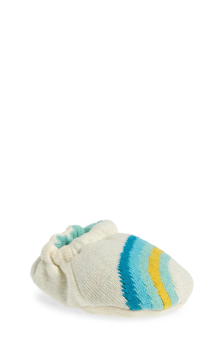 Pink Lemonade Rainbow Knit Crib Shoe, Main, color, Blue