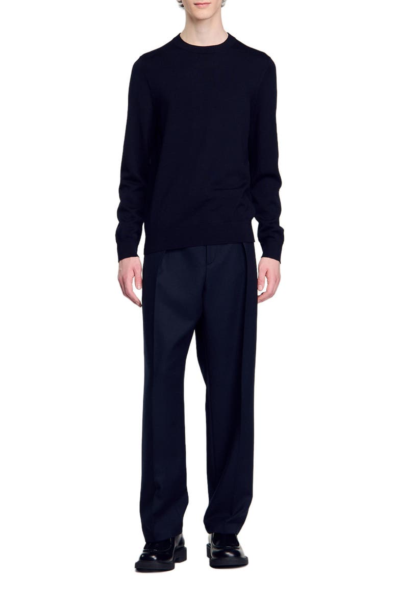 SANDRO Fine knit wool sweater, Alternate, color, 