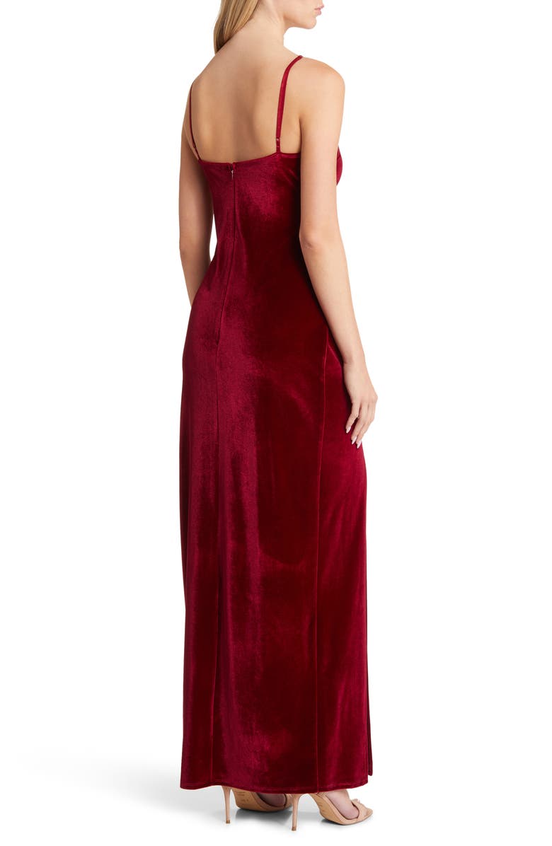 Lulus Debut Diva Velvet Gown, Alternate, color, 
