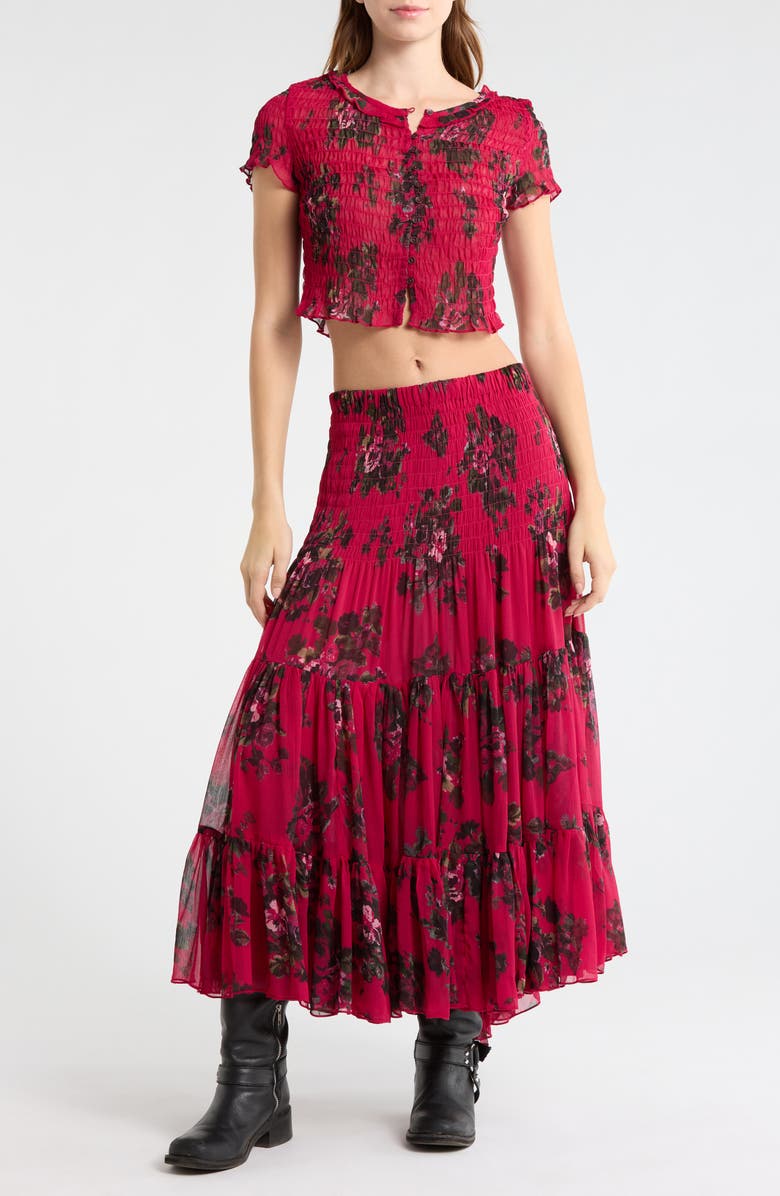 Free People Blooming Romance Top & Skirt Set, Main, color,