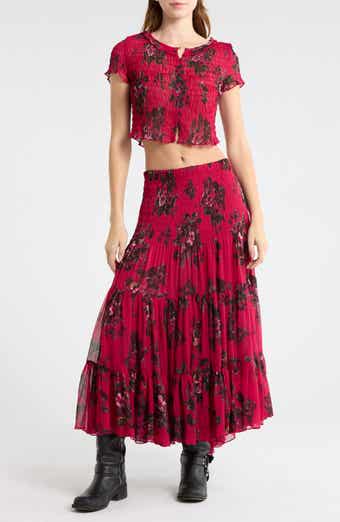 Free People Blooming Romance Top & Skirt Set