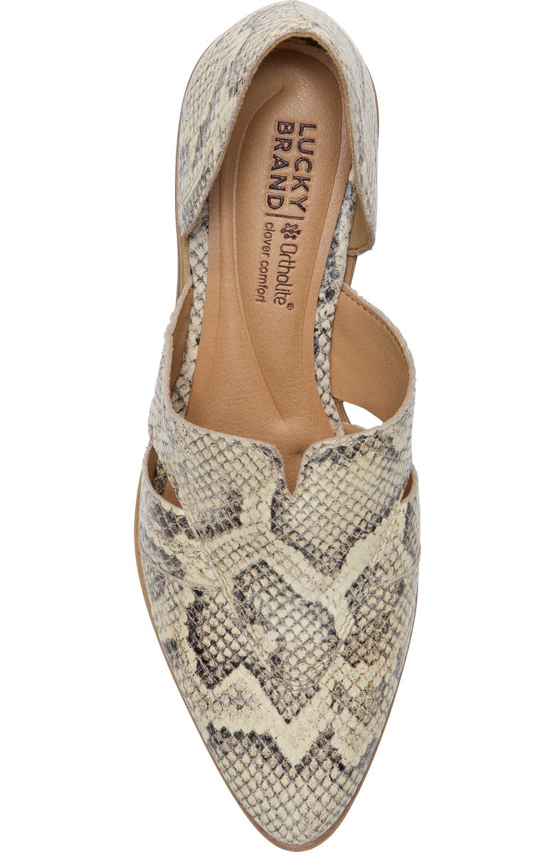 Lucky Brand Minnsy d'Orsay Pump, Alternate, color, Natural Embossed