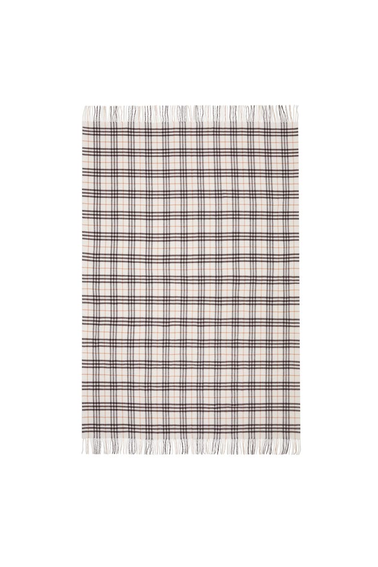 Check Cashmere Blanket, Main, color, Pebble beige