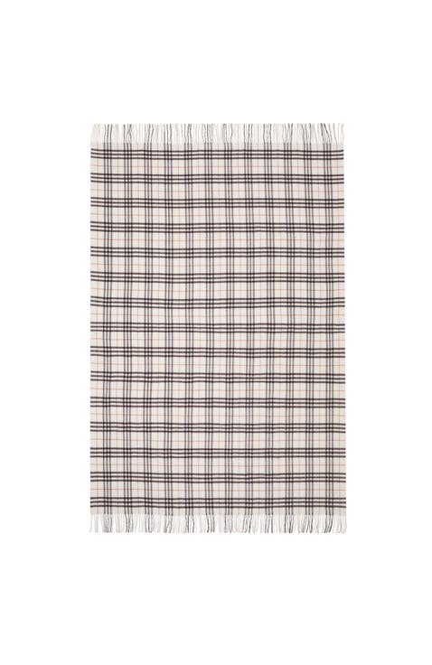 Check Cashmere Blanket
