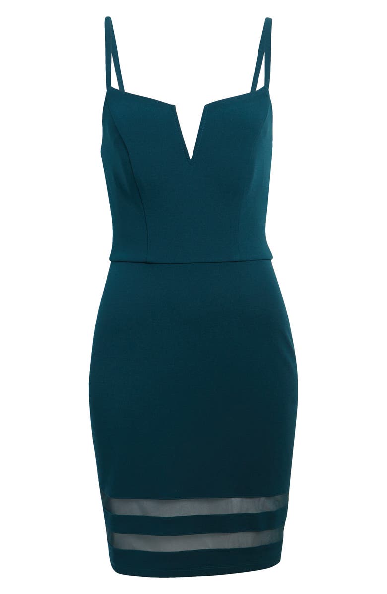 Speechless Illusion Stripe Body-Con Dress, Main, color, 