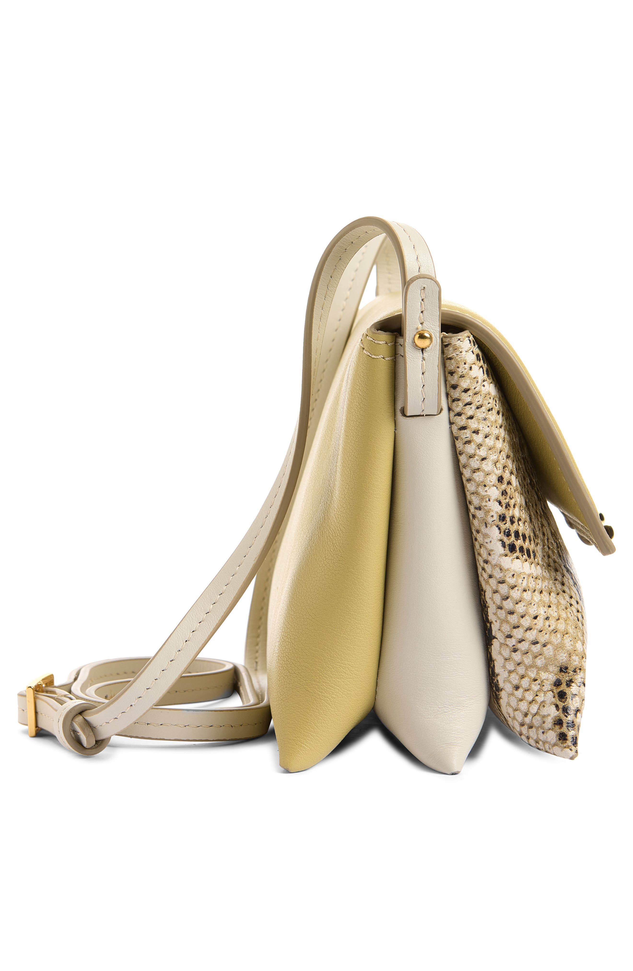 Ida Trio Colorblock Leather Clutch, Alternate, color, ISLAND PYTHON MIX