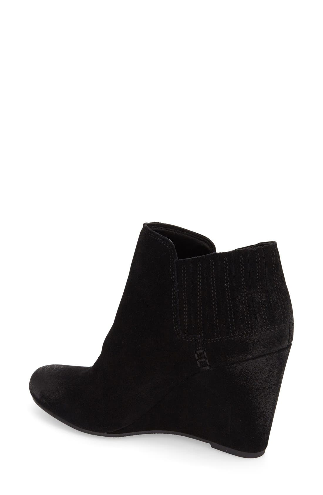 'Gwynn' Wedge Bootie, Alternate, color, BLACK