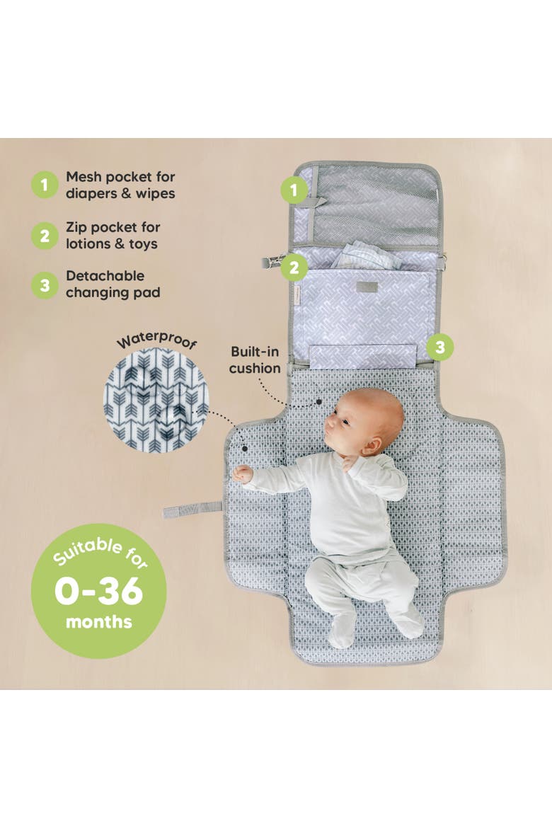 Ezee Diaper Changing Pad, Alternate, color, Gray Mod