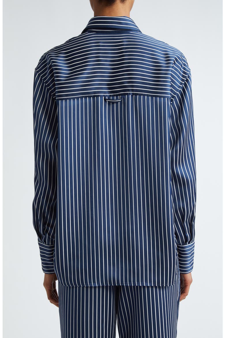 Stripe Button-Up Shirt, Alternate, color, MIDNIGHT STRIPE