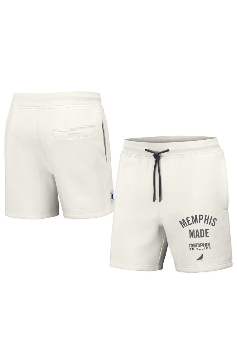 STAPLE Men's NBA x Staple Cream Memphis Grizzlies Heavyweight Fleece Shorts, Alternate, color, 