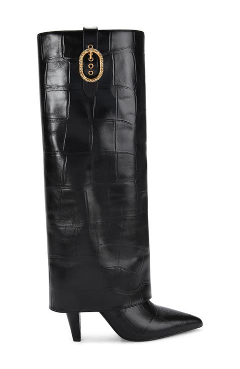 Foldover Knee High Boot (Women)